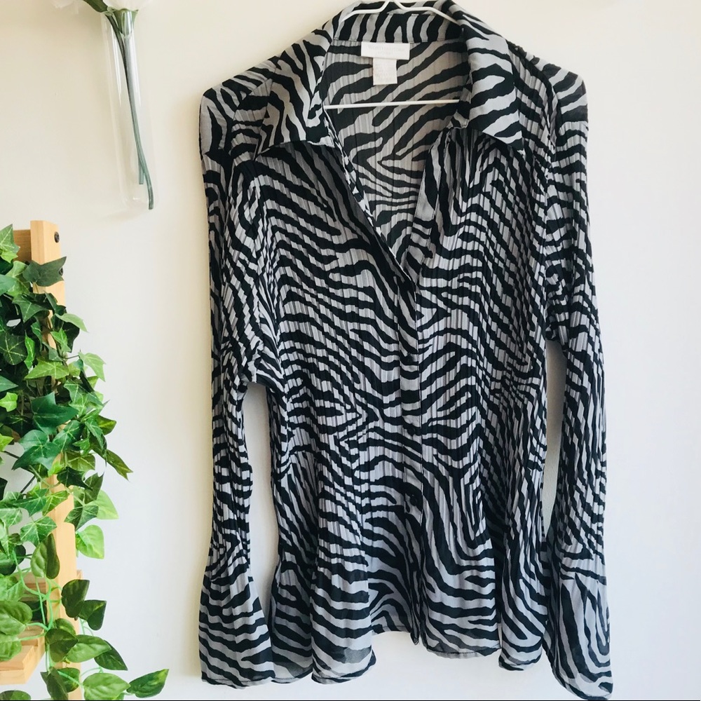 Worthington | Animal Print Button Down